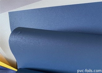 Выбитый цвет декоративного фильма мембраны PVC темно-синий одиночный для дверей