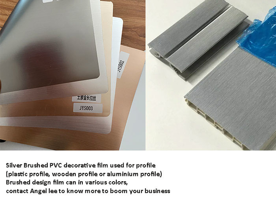 Металлический серебряный почищенный щеткой PVC создавая программу-оболочку фильм для поцарапанного анти- профиля рамки