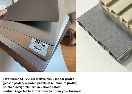 Металлический серебряный почищенный щеткой PVC создавая программу-оболочку фильм для поцарапанного анти- профиля рамки
