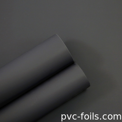 Тёмно-серая цветовая PVC декоративная фольга для украшения внутренней поверхности, супер-мат