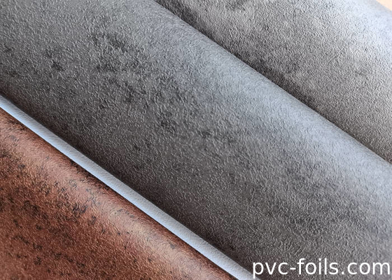Серая бетонная каменная конструкция PVC декоративная пленка для внутренних дверей