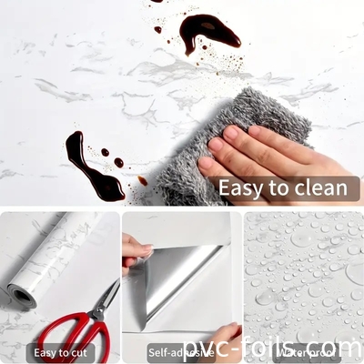 Нефтяные белые мраморные самоклеящиеся PVC декоративные пленки Easy Sticker для домашнего декора DIY